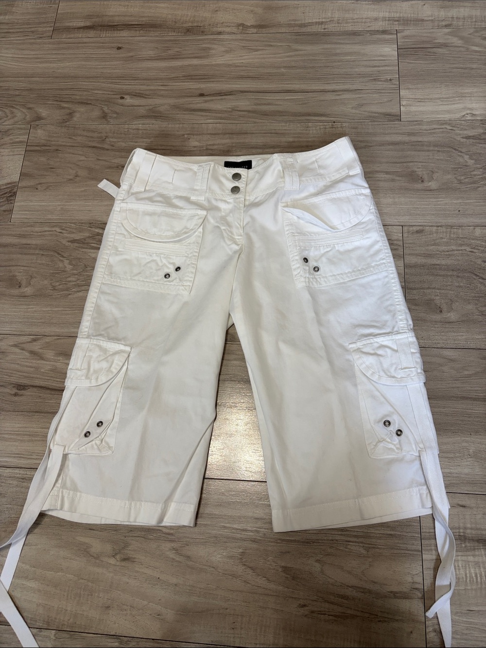 The Limited White Cargo Capri Shorts - Women's